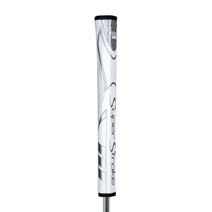 SuperStroke Zenergy Pistol putter grip featuring modern design and No Taper Technology for improved grip consistency.