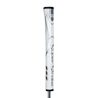 SuperStroke Zenergy Pistol Putter Grip showcasing modern design and No Taper Technology for improved grip and stroke consistency.