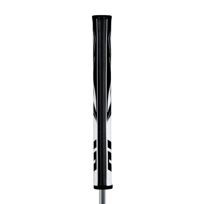 SuperStroke Zenergy Pistol putter grip in black and white design for improved grip and consistency on the green.