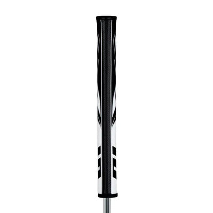 SuperStroke Zenergy Pistol putter grip in black and white design for improved grip and consistency on the green.