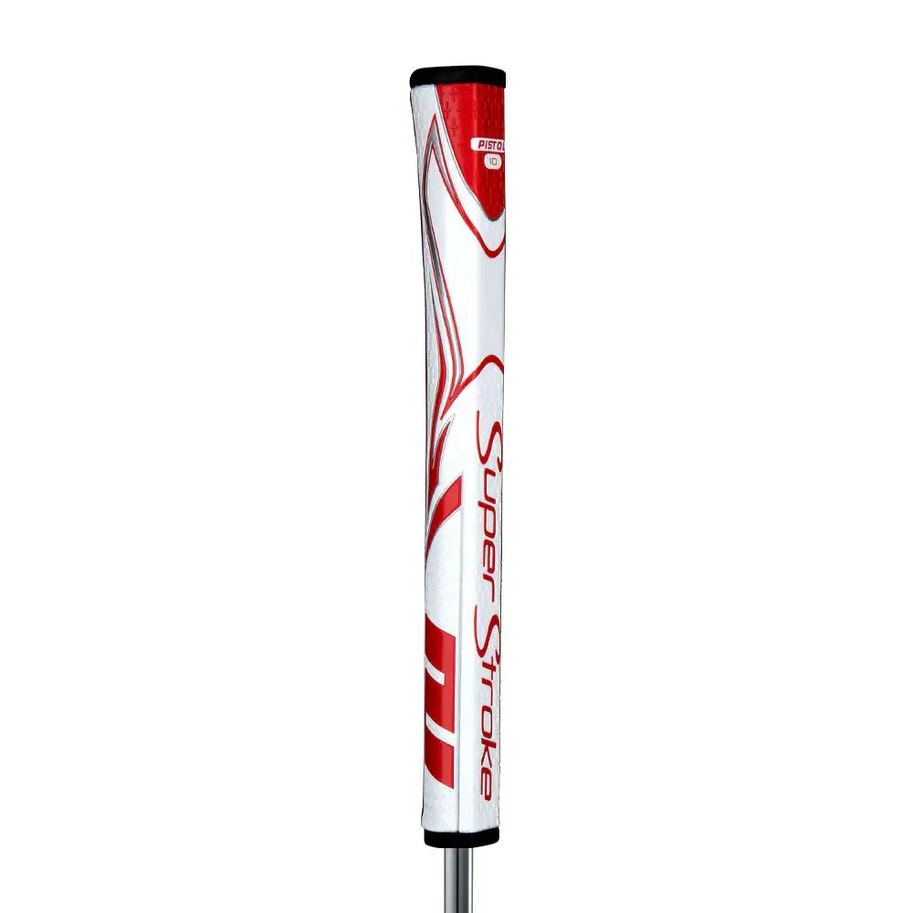 SuperStroke Zenergy Pistol putter grip with modern design and no taper technology for improved stroke consistency.