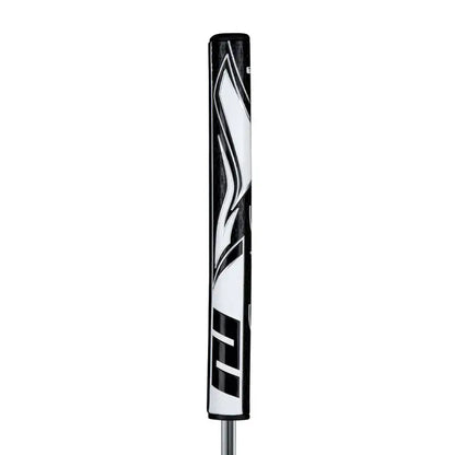 SuperStroke Zenergy Tour 2.0 putter grip in black and white, designed for consistent stroke and minimal grip pressure.