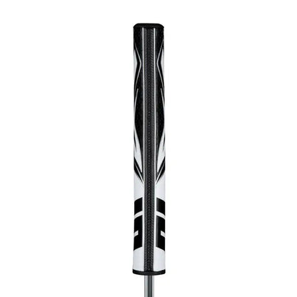 SuperStroke Zenergy Tour 3.0 putter grip with a sleek black and white design for enhanced performance and control.