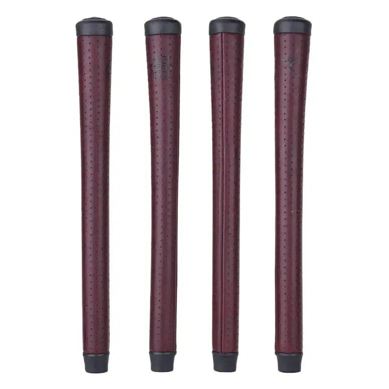 The Roo Sewn Swinger grips in burgundy kangaroo leather with unique tacky finish for enhanced performance.