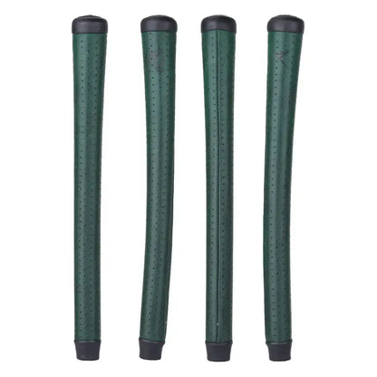 Premium Kangaroo leather golf grips in green, featuring a unique tacky feel with sewn finishing.