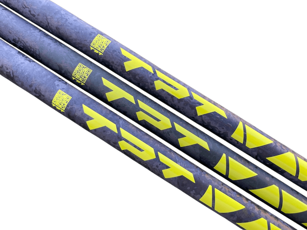 TPT Pulse Putter Shaft - Close-up of three putter shafts showcasing precision construction and design details.