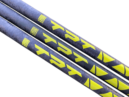 TPT Pulse Putter Shaft - Close-up of three putter shafts showcasing precision construction and design details.