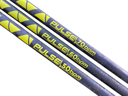 TPT Pulse Putter Shaft with three different flex options: 50bpm, 60bpm, and 70bpm for optimal performance.