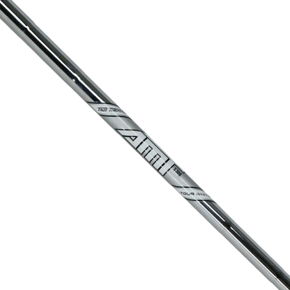 True Temper AMT Tour White Iron Shaft .355 showcasing low trajectory and spin performance for golfers.