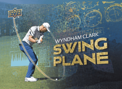 2025 Upper Deck Golf Hobby Box (Pre Order) featuring Wyndham Clark on swing plane.