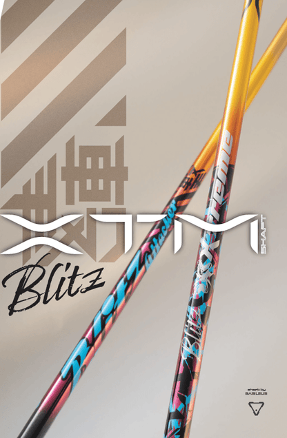 Image of XTM BLITZ Shaft showcasing its innovative design and vibrant colors.