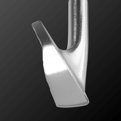 Close-up of the Zodia Caiman IV CB golf club head, showcasing its polished finish and sleek design.