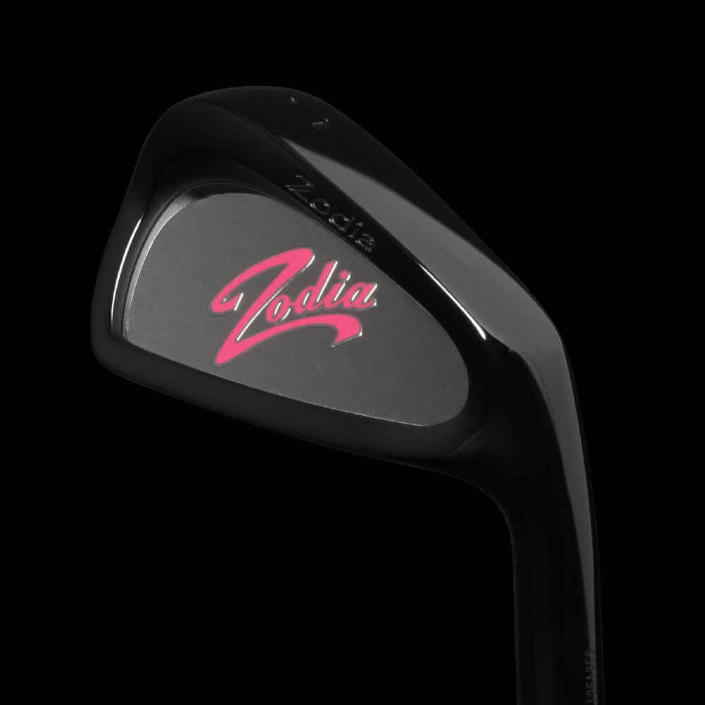 Zodia CAVITY BADGE DLC Black club head showcasing its sleek design and branding detail.