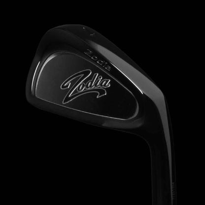 Zodia CAVITY BADGE DLC Black golf club head showcasing sleek design and black finish
