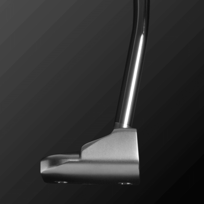 Zodia DALE-MINI BENT Putter showcasing square head design and curved shaft for low center of gravity.