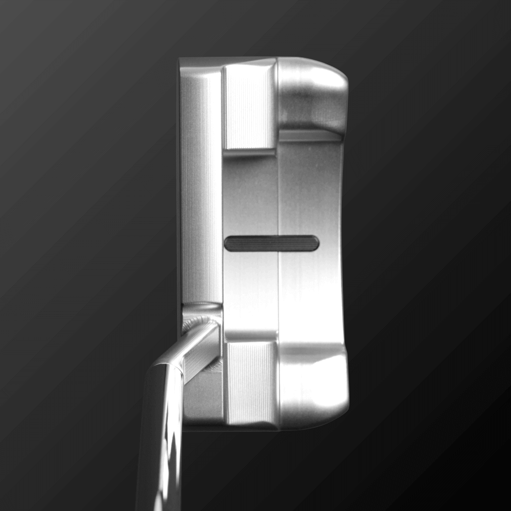 Zodia DALE-MINI SLANT Putter showcasing the square shape and short slant neck for enhanced operability.