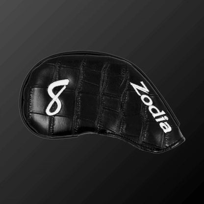 Zodia Iron Cover in sleek black PU leather, stain-resistant and waterproof, designed for irons and wedges.