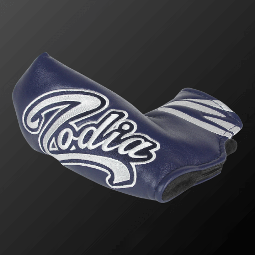 Zodia Putter Cover in navy blue, designed for pin mallet types with a soft PU material and magnetic closure.