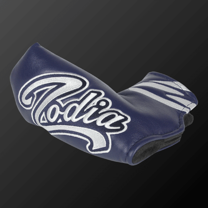 Zodia Putter Cover in navy blue, designed for pin mallet types with a soft PU material and magnetic closure.