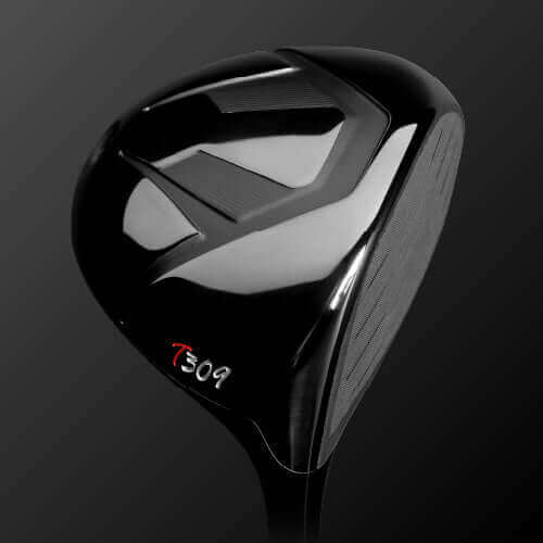 Zodia T309 golf driver head, fully titanium, pear-shaped design for reduced spin and optimal trajectory.