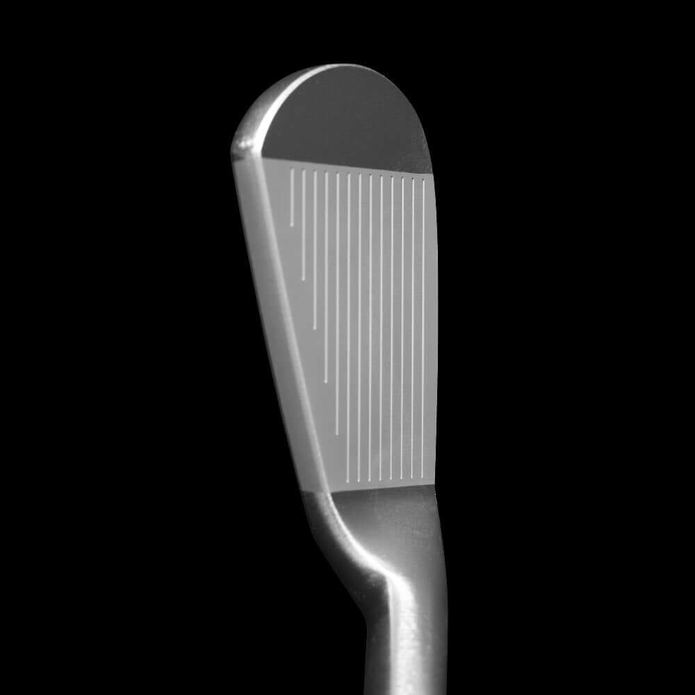 Zodia TRADITION CB Iron Set (Left Hand) close-up of clubface and grooves for precision shots.