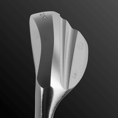Zodia V3.0 Wedge (Left Hand) close-up showing finely uneven score lines for enhanced spin performance.