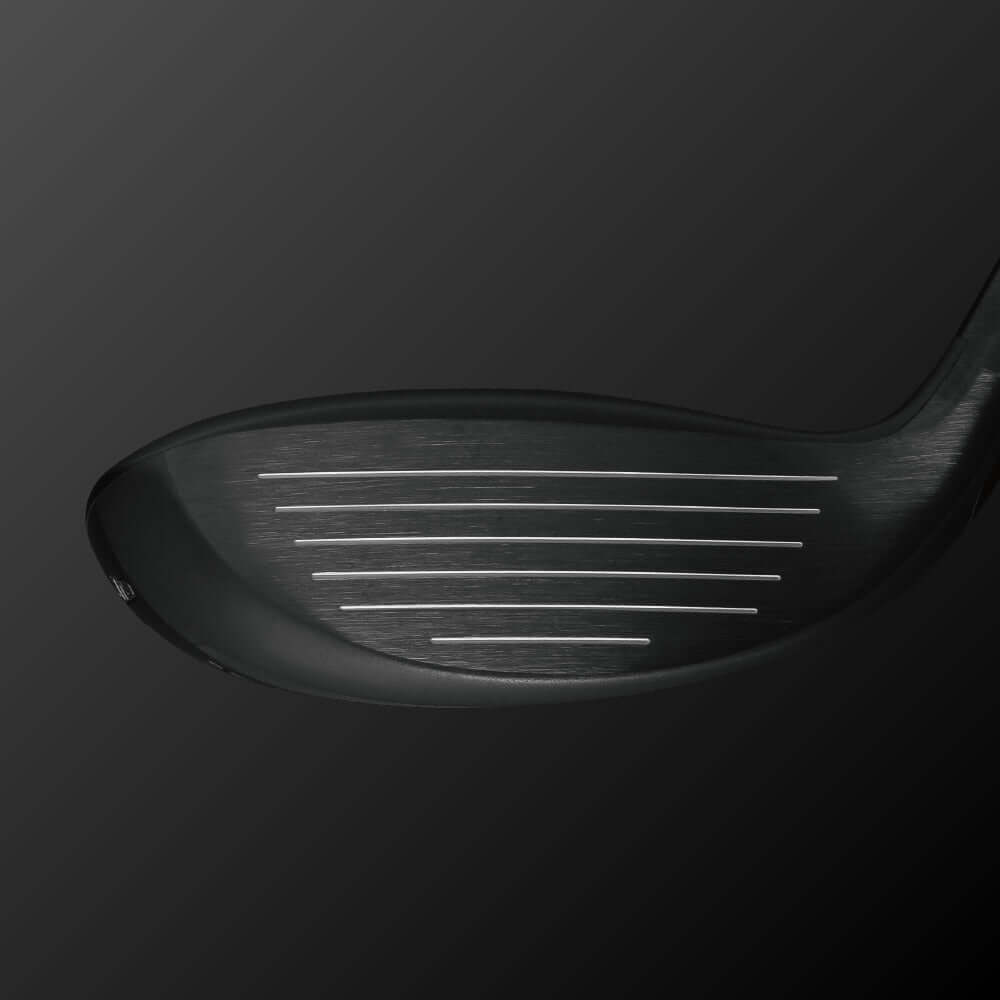 Zodia Z735 utility wood clubface showcasing low center of gravity design for high trajectory and straight flight.