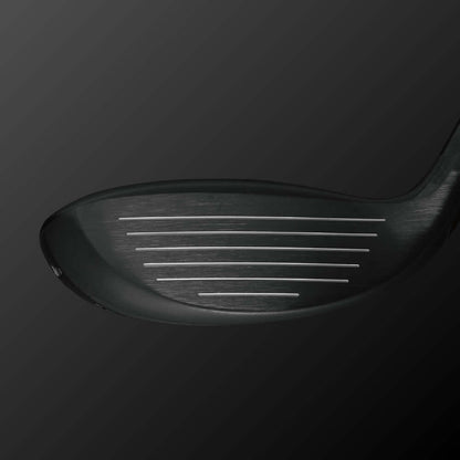 Zodia Z735 utility wood clubface showcasing low center of gravity design for high trajectory and straight flight.